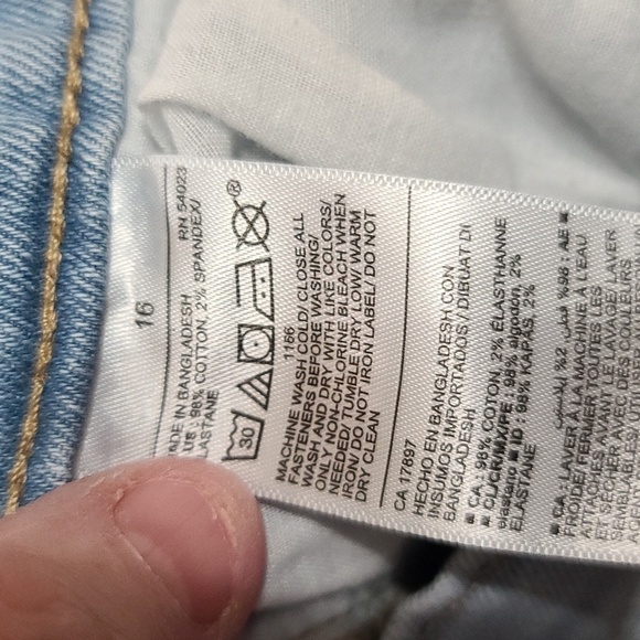 Old Navy GIRLS?? Jeans Skinny Built-in Flex Adjustable Waist Stretch Sz 16 GUC - Picture 9 of 12